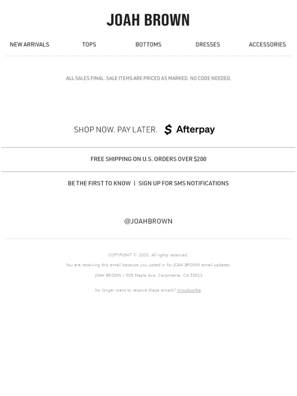 Joah Brown - 25% OFF