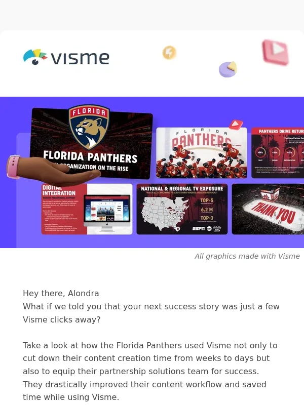 Visme - ? How the Florida Panthers Transformed Its Workflows & Content with Visme