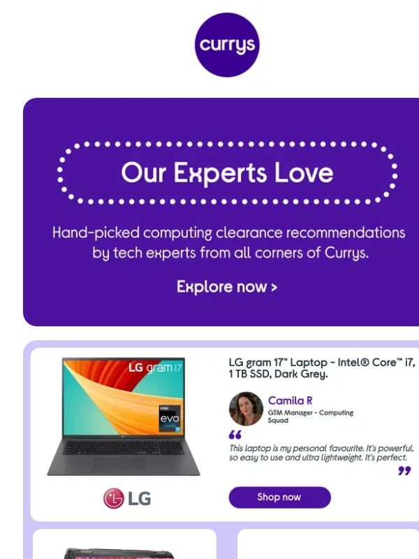 Currys PC - Get some brilliant recommendations on our computing clearance?