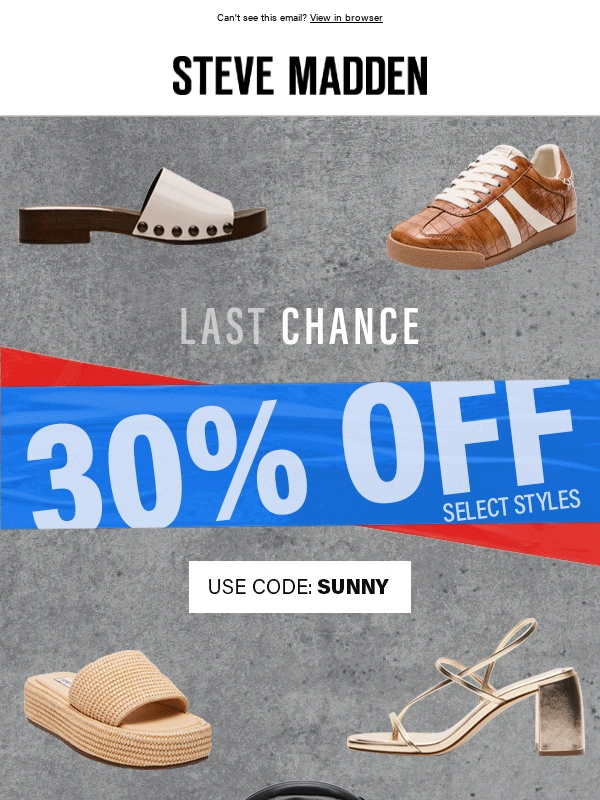 Steve Madden - Last Call For 30% Off