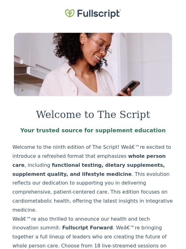 Fullscript - The Script - Innovations in Whole Person Care and Metabolic Health