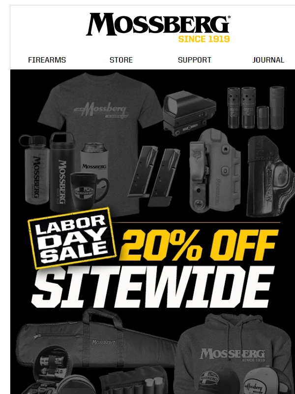 Mossberg - Reminder: Labor Day Sale is still on!