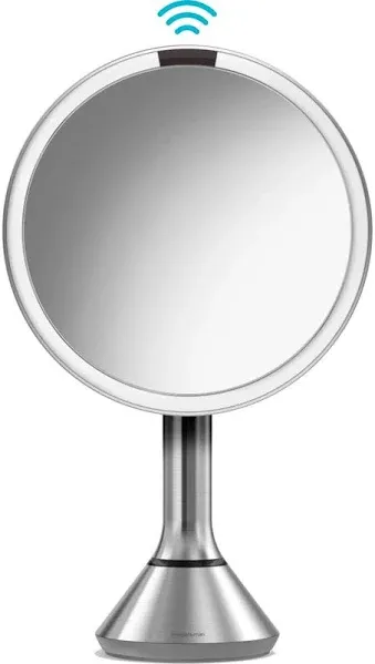 simplehuman 8 Round Sensor Makeup Mirror with Touch-Control