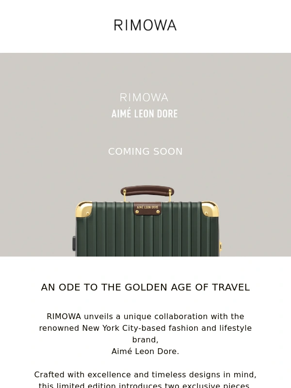 Rimowa - Coming soon: RIMOWA x Aimé Leon Dore