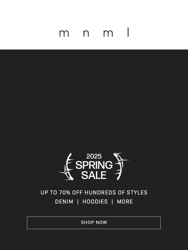 mnml - The Spring Sale: up to 70% OFF ?
