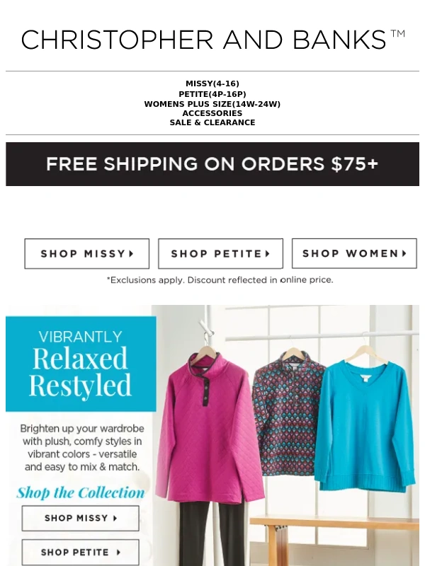 Christopher & Banks - Wear-Now Styles Up to 80% Off