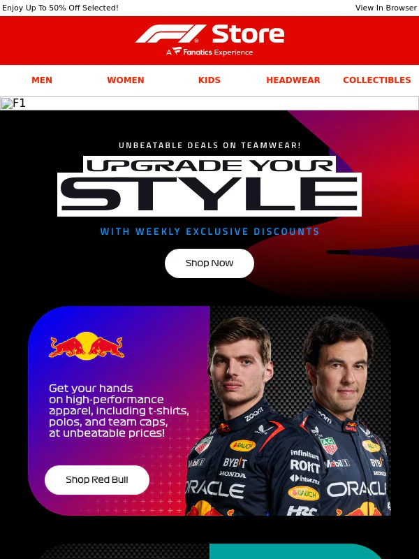 F1 Store - Speed Into Boxing Day Savings!