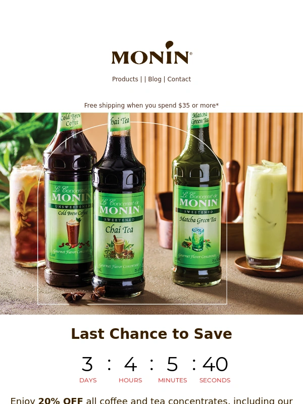 Monin - Hours Left to Save ⏰