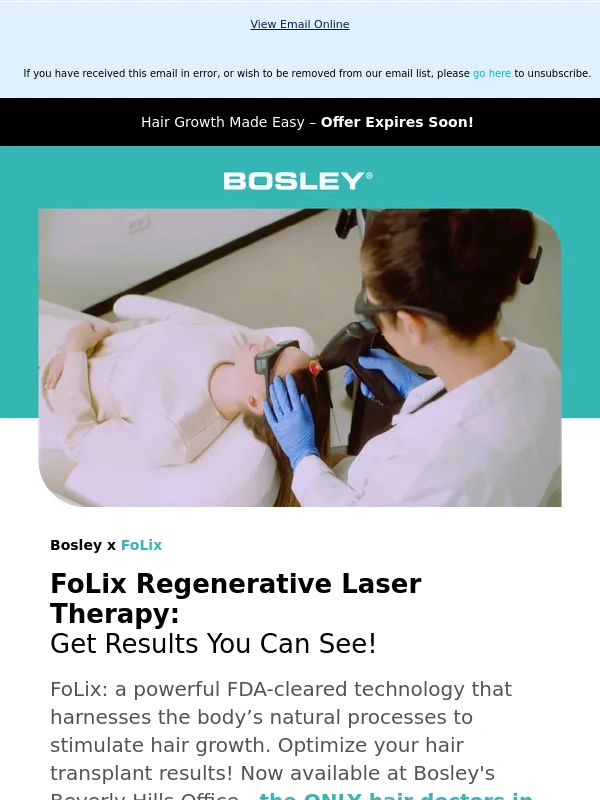 Bosley - Hair Growth Made Easy – Offer Expires Soon!