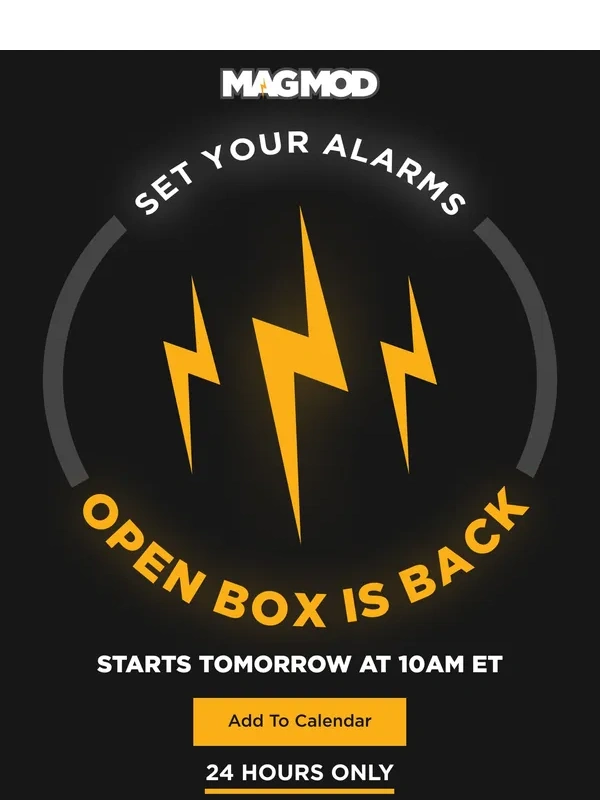 MagMod - Open Box Sale Goes Live Tomorrow
