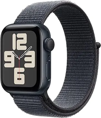 Apple Watch SE (2nd Gen) [GPS 40mm] Smartwatch with Midnight Aluminum Case with Ink Sport Loop…