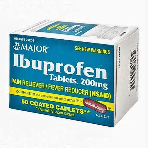 Major 200mg Caplets 50 Ct