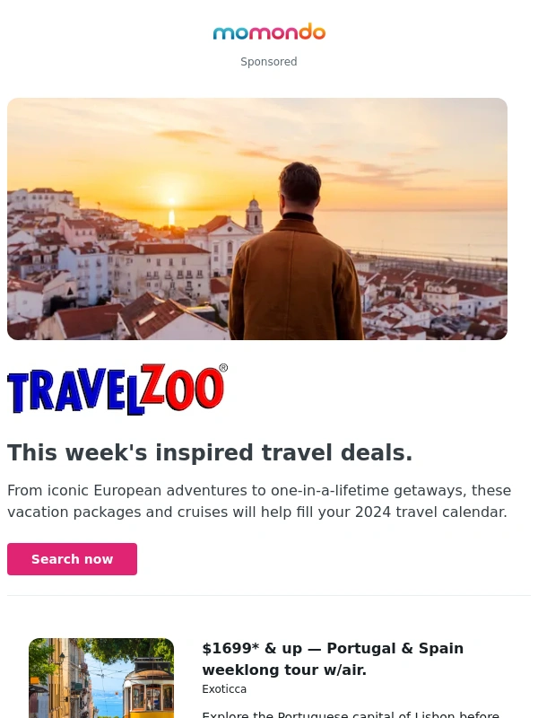 Momondo - This week's inspired travel deals