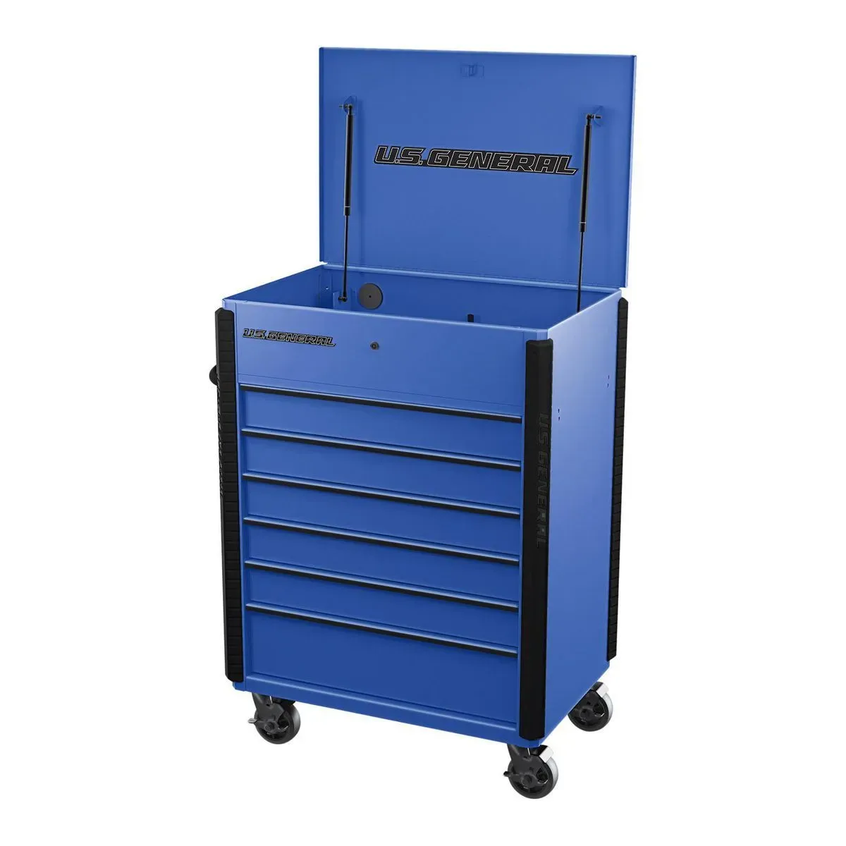 U.S. GENERAL 30 in., 4-Drawer Tech Cart, Blue