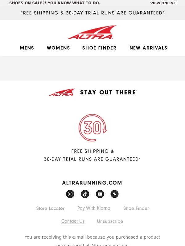 Altra Running - Up to 40% off last season’s styles!