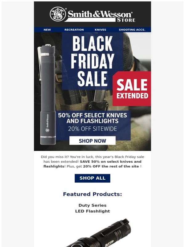 Smith & Wesson - Great News: Smith & Wesson’s Sale Extended Just for You!