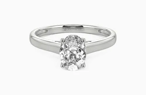 Love Story" 3ct Oval Cut Solitaire Engagement Ring