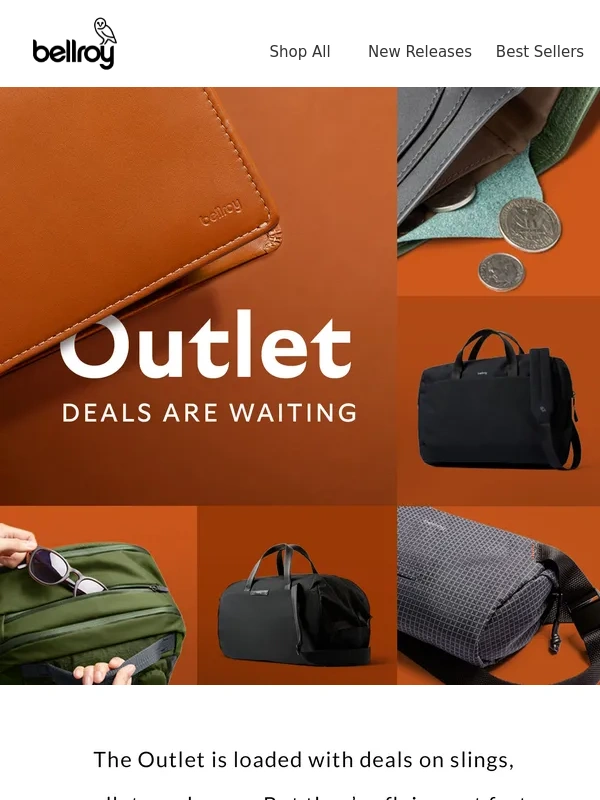 Bellroy - Outlet deals are running out