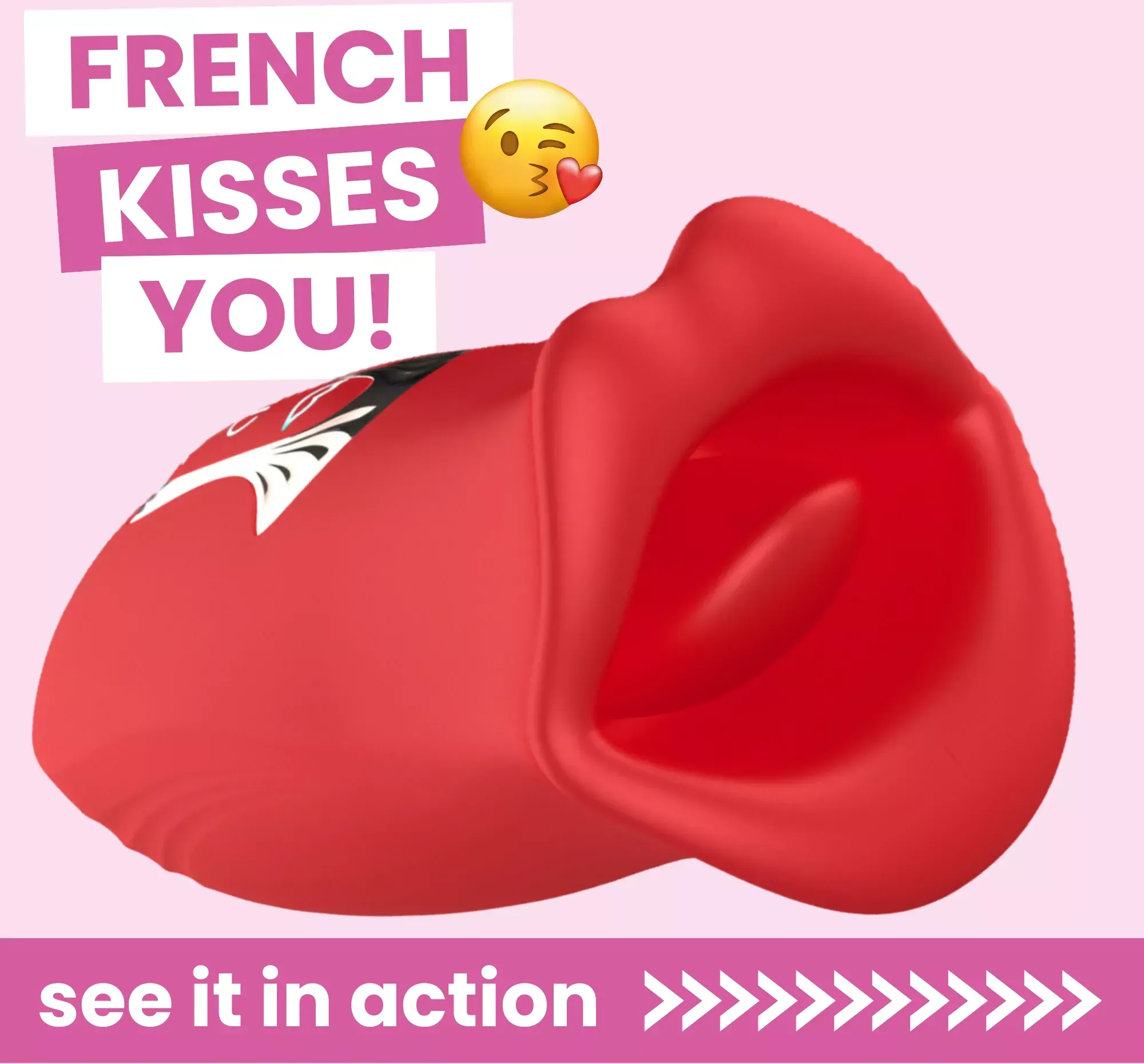 TooTimid French Kiss Biting & Licking Moving Mouth Tongue Vibrator