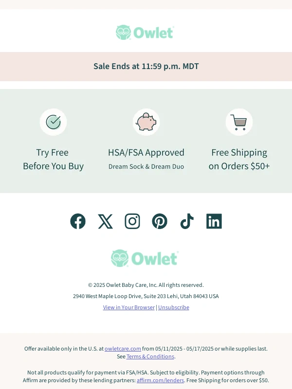 Owlet - This. Is. It. Only hours left to save! ⏰