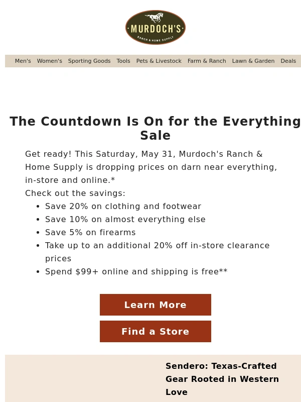 Murdochs - The Everything Sale Kicks Off Saturday