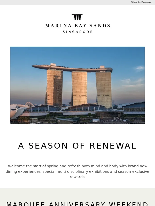 Marina Bay Sands - A Season of Renewal