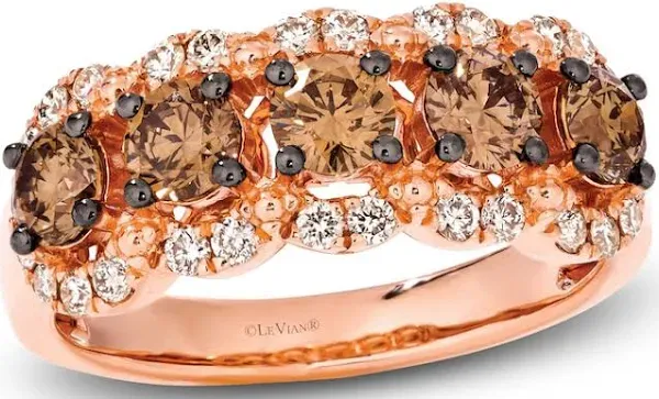 Jared 1 1/2 ct. T.W. Chocolate Diamond Ring in 14K Strawberry Gold