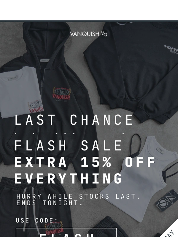 Vanquish Fitness - ENDS TONIGHT | EXTRA 15% OFF ??