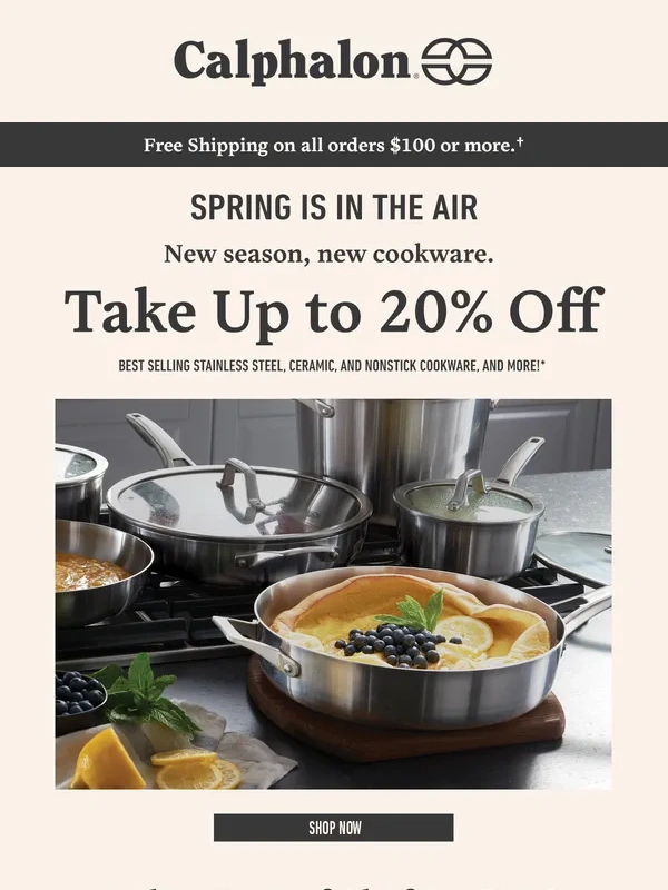 Calphalon - Have a Savory Spring with Up to 20% Off