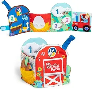 Ms. Rachel Official Sensory Learning Farm Foldable Soft Baby Book w/ Plush Cow $8.97 + Free Shipping w/ Prime or on $35+