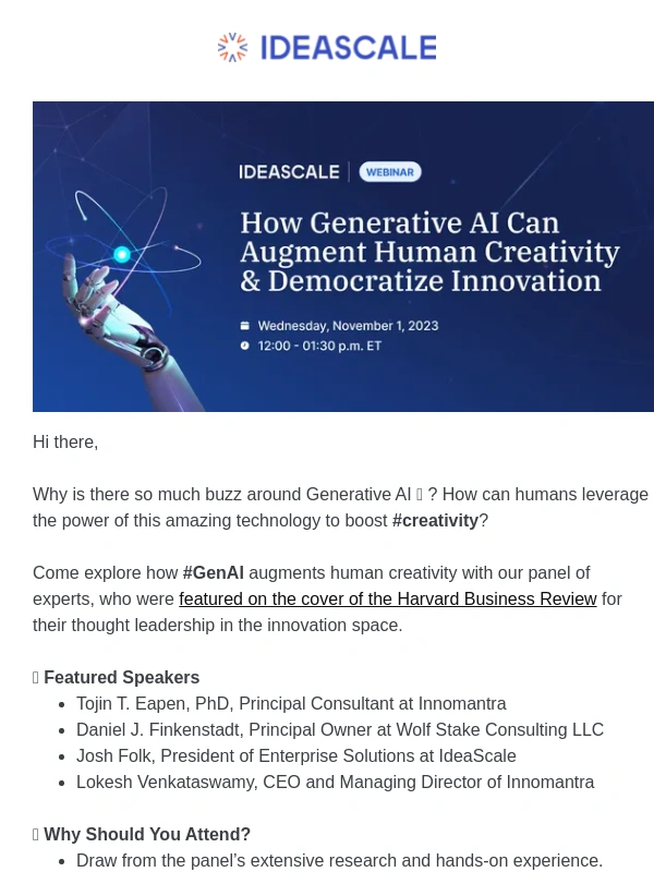 Harvard Business Review - ? Don't miss out! ?Wednesday
