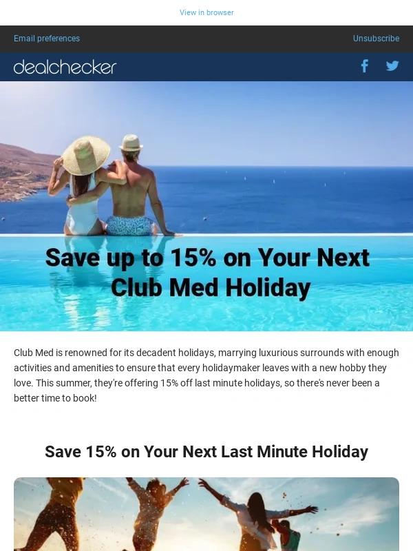 Club Med - Save up to 15% on Your Next Club Med Holiday ?