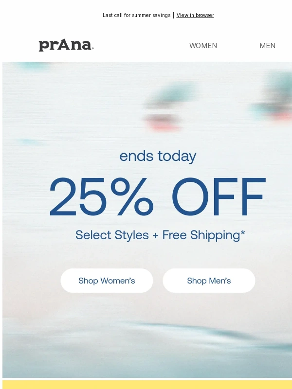 prAna - Final Hours for 25% Off