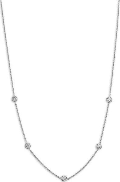 Bloomingdale's Fine Collection Diamond Bezel Station Necklace in 14k