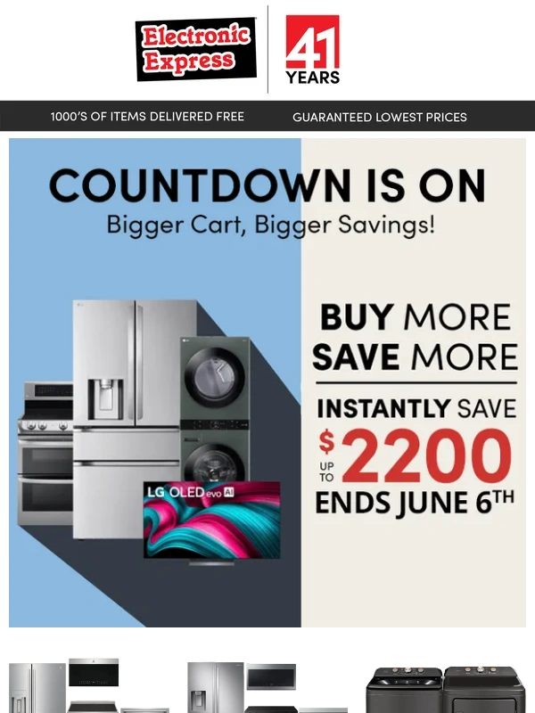 Electronic Express - Only A Few Days Left: Buy More,Save More Ends June 6!