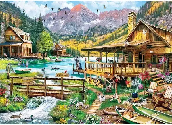 Masterpieces Art Gallery Canoes for Rent 1000 Piece Jigsaw Puzzle