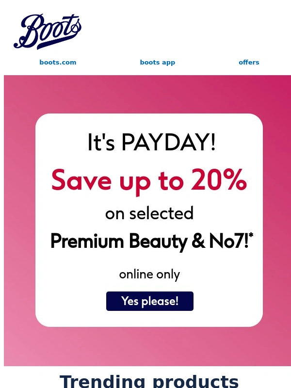 Boots - ?Save up to 20% on selected Premium Beauty & No7!?