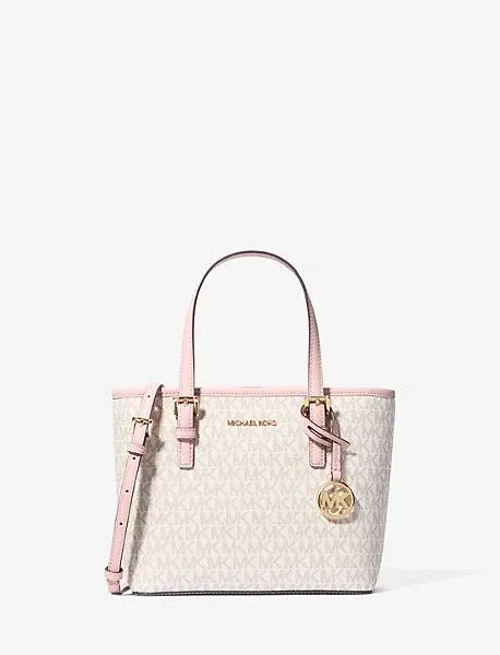 Michael Kors Outlet Jet Set Travel Extra-Small Logo Top-Zip Tote Bag in Pink - One Size