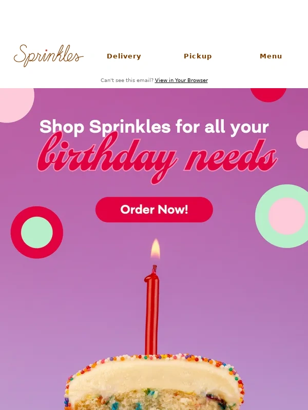 Sprinkles - ? The ultimate birthday lineup is here