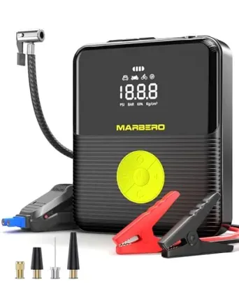Marbero 3500A 12V Portable Car Jump Starter with 150PSI Air Compressor