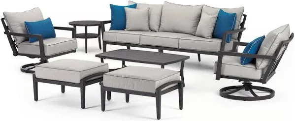 RST Brands Venetia 7 Piece Sunbrella Outdoor Motion Seating Set