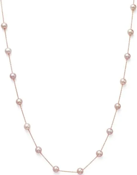 Bloomingdale's 14K Rose Gold Cultured Pink Freshwater Pearl Necklace