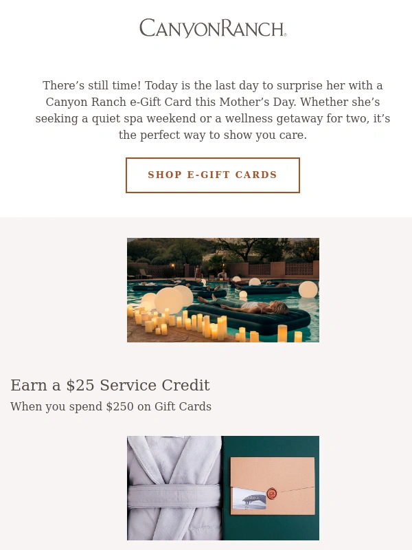 Canyon Ranch - The Perfect Last-Minute Mom Gift