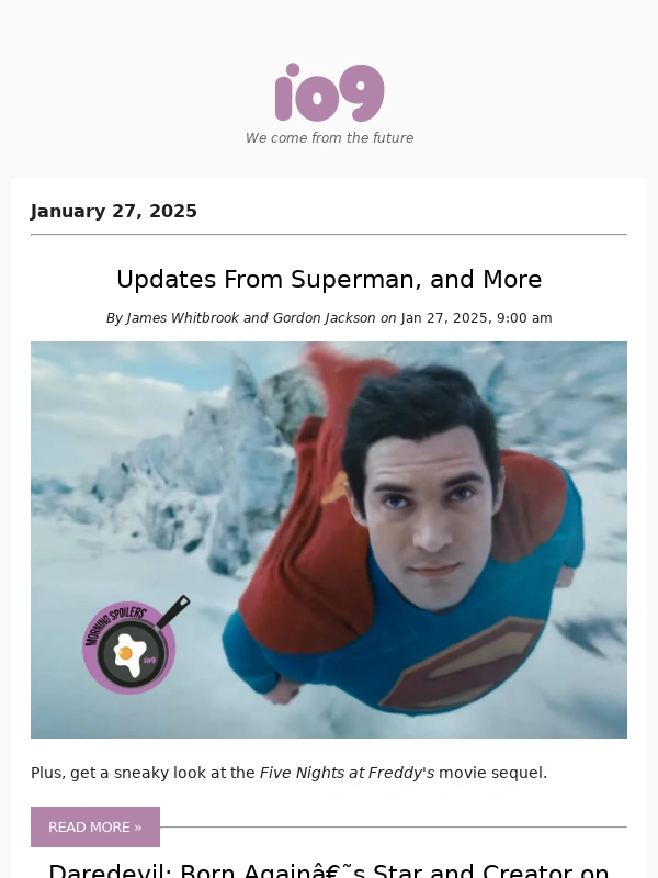 Gizmodo - Updates From Superman,and More