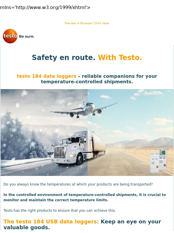 Testo - Perfect protection for your sensitive cargo