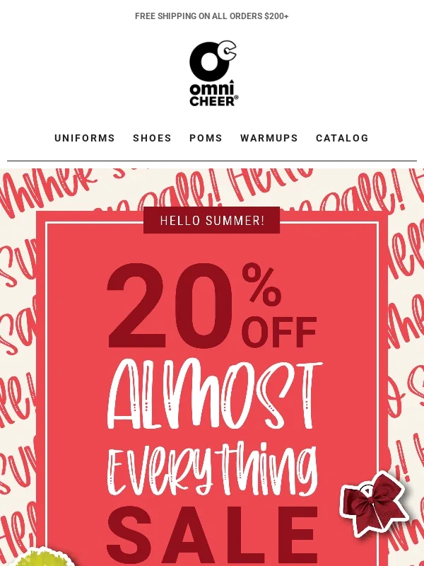 Omni Cheer - 20% OFF SALE EXTENDED ? TODAY ONLY