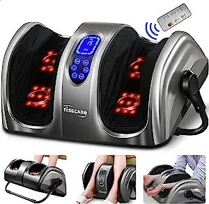 TISSCARE Shiatsu Foot Massager with Heat: FSA HSA Eligible Foot Massager for Neuropathy, Plantar Fasciitis and Pain Relief-Massage Feet/Leg/Calf/Ankle at Home/Office, Christmas Gifts for Women and Men