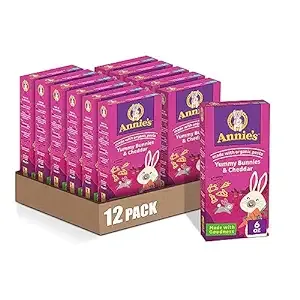 [S&S] $9.20*: 12 × 6oz Annies Macaroni and Cheese Yummy Bunnies (Cheddar) at Amazon (76.7￠ each)