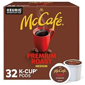 McCafe Premium Roast, Keurig Single Serve K-Cup Pods, Medium Roast Coffee Pods, 32 Count