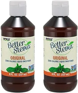 Now Foods Better Stevia Original Liquid Extract, 8 Ounce Bottle (Pack of 2)